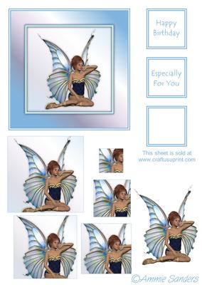 Beautiful Blue Child Fairy Pyramid