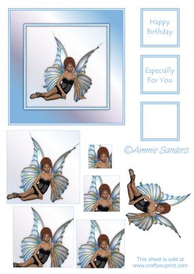 Beautiful Blue Child Fairy Pyramid