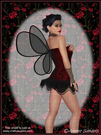 Beautiful Gothic Fairy A4 Kit Tunnel/pyramid