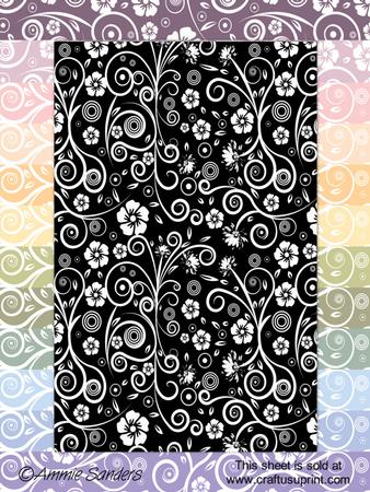 Subtle Shades Floral Swirls A4 Backing Papers Set 2