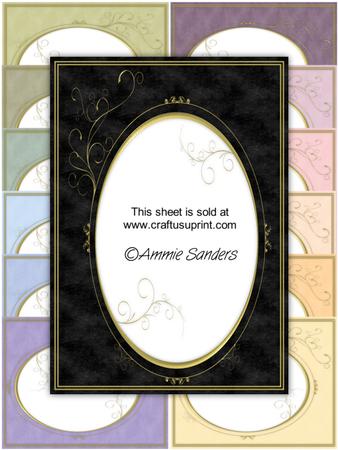 Subtle Shades Gold Swirl Frame Card Fronts