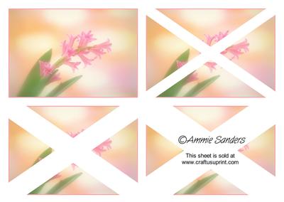 Spray of Pretty Pink Flowers Side Step Stacker