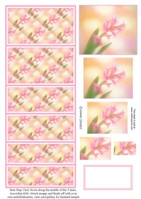 Spray of Pretty Pink Flowers Stair Stepper