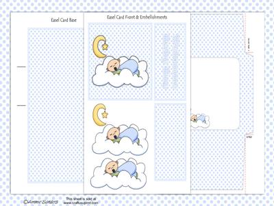 Baby Boy Easel Card Kit