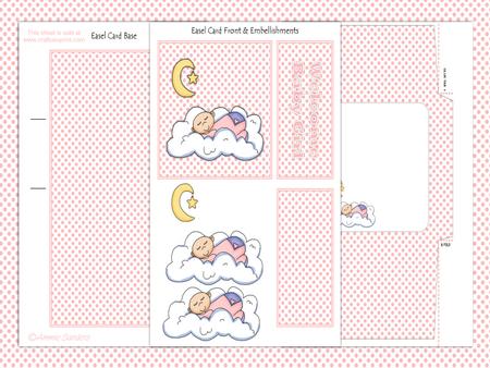 Baby Girl Easel Card Kit