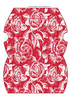 Vintage Rose Pillow Box - Bright Shade