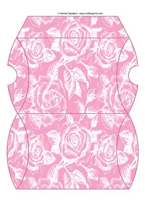 Vintage Rose Pillow Box - Bright Shade