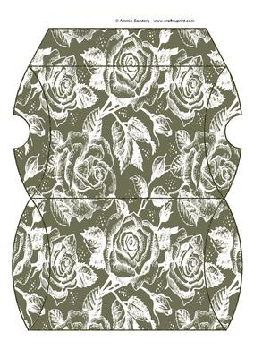 Vintage Rose Pillow Box - Rich Shade