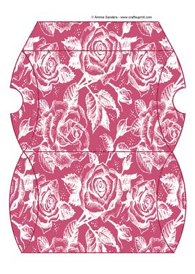 Vintage Rose Pillow Box - Rich Shade