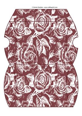 Vintage Rose Pillow Box - Rich Shade