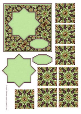 Card Front & Matching Teabag Tiles Sheet
