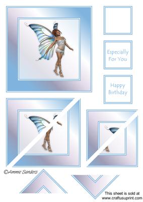 Pretty Blue Fairy Corner Stacker