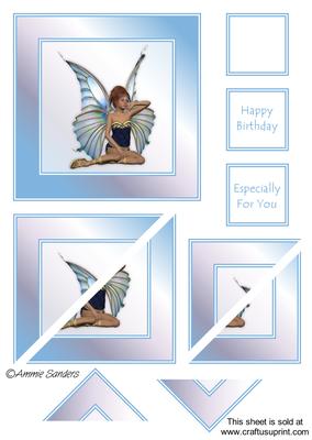 Pretty Blue Fairy Corner Stacker