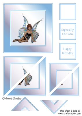 Pretty Blue Fairy Corner Stacker