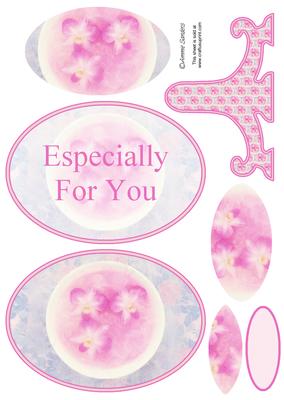 Bowl of Pretty Pink Petals Plate Card Kit, Ideal for Mothers Day , Birthdays Etc - 