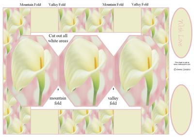 Beautiful Calla Lily 3 Panel Pop Up Card