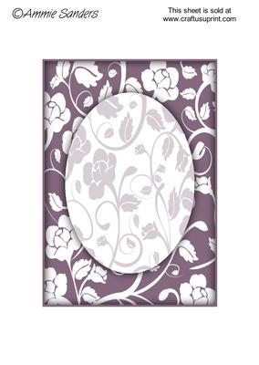 Subtle Shade Floral Fantasy A5 Card Front