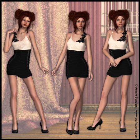 Black & White Party Dress 3 Cu4cu Png Graphics