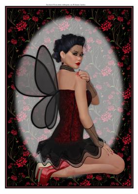 Gothic Fairy A4 Card/topper