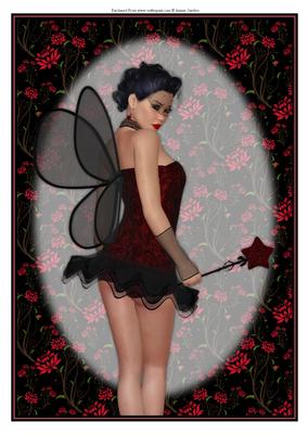 Gothic Fairy A4 Card/topper