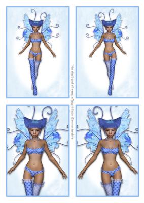Cute Fairy in Blue Toppers