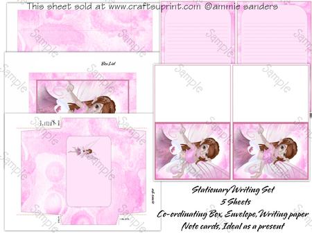 Pretty Pink Fairy Stationary Set