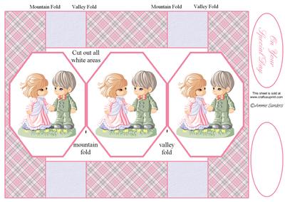 Wedding Couple 3 Panel Pop Up Card