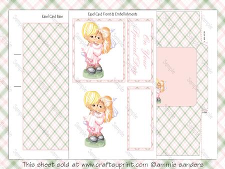 Wedding Couple Easel Card Kit