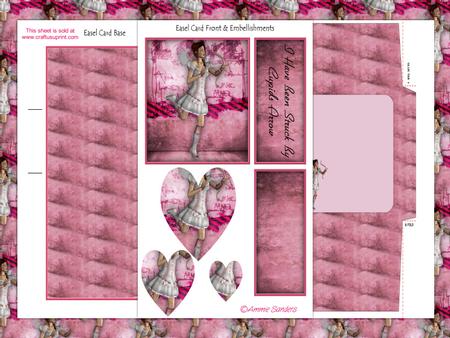 Pretty in Pink Cupid Easel Card Kit