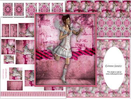 Pretty in Pink Cupid Cardmaking Kit