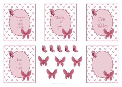 Butterfly Sentiement Frames
