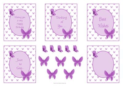 Butterfly Sentiement Frames