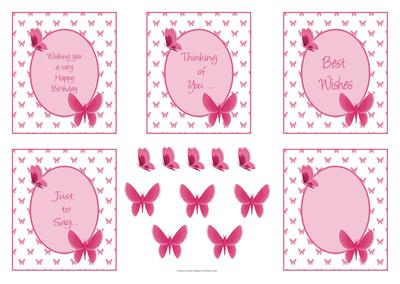 Butterfly Sentiement Frames