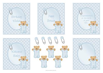 Baby Boy Teddy Sentiement Frames