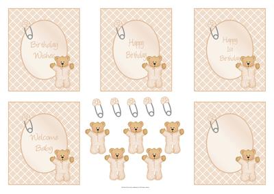 Baby Teddy Sentiement Frames