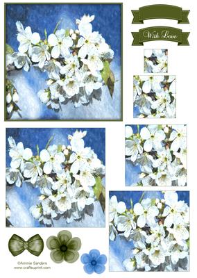 Wild Dog Rose Watercolour Pyramid Topper