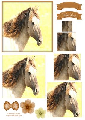 Wild Horse Watercolour Pyramid Topper