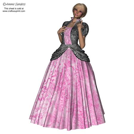 Stunning Beauty in Pink & Black Png Graphic