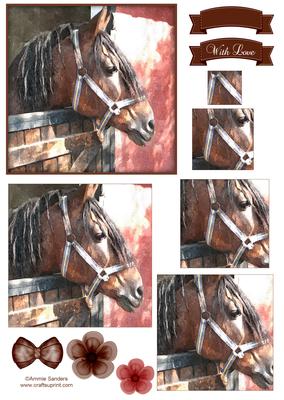 Beautiful Horse Watercolour Pyramid Topper