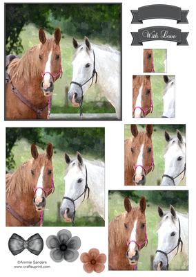 Beautiful Horse Watercolour Pyramid Topper