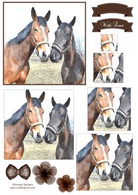 Beautiful Horse Watercolour Pyramid Topper