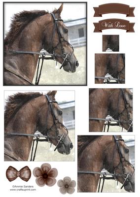 Beautiful Horse Watercolour Pyramid Topper