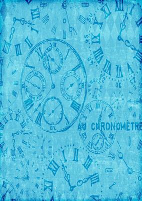 Vintage Time Peices Backing Paper - Bright Shade