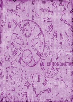 Vintage Time Peices Backing Paper - Bright Shade