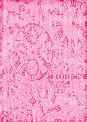 Vintage Time Peices Backing Paper - Bright Shade