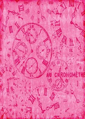 Vintage Time Peices Backing Paper - Bright Shade