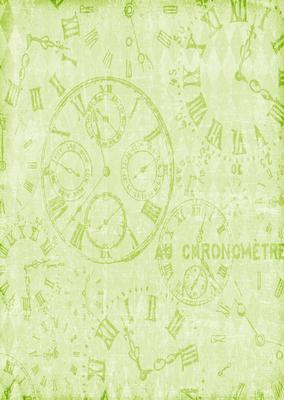 Vintage Time Peices Backing Paper - Bright Shade