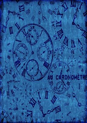 Vintage Time Peices Backing Paper - Bright Shade
