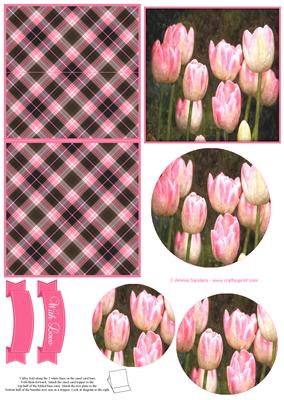 Pretty Pink Tulips Mini Easel Card