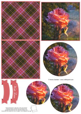 Pretty Rose Watercolour Mini Easel Card